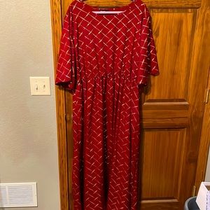 Shein Curve 5X Red and Gold Dress